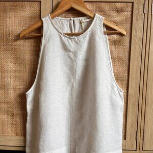 Everlane Cream Linen Tank Top